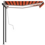 Tenda na ručno uvlačenje 3 x 2,5 m narančasto-smeđa