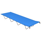 Kreveti za kampiranje 2 kom 180x60x19 cm tkanina i čelik plavi Kreveti za kampiranje 2 kom 180x60x19 cm tkanina i čelik plavi