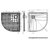 Tuš-kada SMC crna 90 x 90 cm Tuš-kada SMC crna 90 x 90 cm