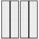 Zastori protiv insekata 2 kom s magnetima 210 x 90 cm crni