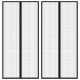 Zastori protiv insekata 2 kom s magnetima 220 x 110 cm crni
