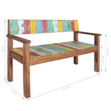 Klupa od masivnog obnovljenog drva 115 cm Klupa od masivnog obnovljenog drva 115 cm
