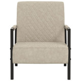 Fotelja od umjetne kože svjetlosiva