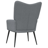 Stolica za opuštanje 62 x 68,5 x 96 cm svjetlosiva od tkanine