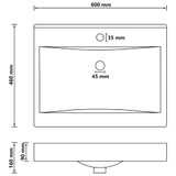 Luksuzni umivaonik mat tamnosmeđi 60 x 46 cm keramički