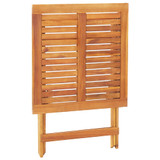 Sklopivi vrtni stol od masivnog bagremovog drva 70 x 70 x 75 cm