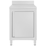Komercijalni radni stol s ormarićem 60 x 60 x 96 cm od čelika