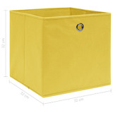 Kutije za pohranu 10 kom žute 32 x 32 x 32 cm od tkanine Kutije za pohranu 10 kom žute 32 x 32 x 32 cm od tkanine