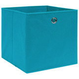 Kutije za pohranu 4 kom svjetloplave 32 x 32 x 32 cm od tkanine Kutije za pohranu 4 kom svjetloplave 32 x 32 x 32 cm od tkanine