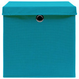 Kutije za pohranu s poklopcima 10 kom svjetloplave 32x32x32 cm Kutije za pohranu s poklopcima 10 kom svjetloplave 32x32x32 cm