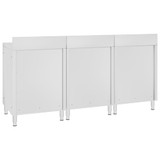 Komercijalni ormarić s radnom pločom 180 x 60 x 96 cm čelični Komercijalni ormarić s radnom pločom 180 x 60 x 96 cm čelični