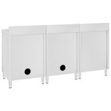 Komercijalni kuhinjski ormarić za sudoper 180x60x96 cm čelični