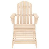 Vrtna stolica Adirondack s otomanom i stolićem od jelovine