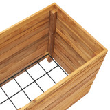 Posuda za sadnju 100x40x55 cm od reciklirane tikovine i čelika