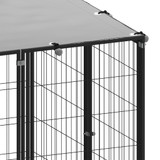Kavez za pse crni 110 x 110 x 110 cm čelični