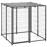 Kavez za pse crni 110 x 110 x 110 cm čelični