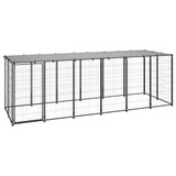 Kavez za pse crni 330 x 110 x 110 cm čelični