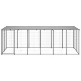 Kavez za pse srebrni 330 x 110 x 110 cm čelični