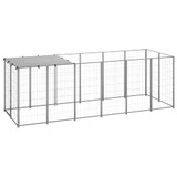 Kavez za pse srebrni 330 x 110 x 110 cm čelični
