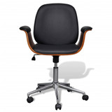 Okretna stolica od zaobljenog drva i umjetne kože