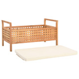 Klupa za pohranu od masivne orahovine 93 x 49 x 49 cm Klupa za pohranu od masivne orahovine 93 x 49 x 49 cm