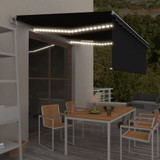 Automatska tenda s roletom i senzorom LED  4,5 x 3 m antracit