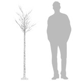 Božićno drvce s 200 LED žarulja 2,2 m hladno bijelo izgled vrbe