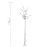 Božićno drvce s 200 LED žarulja 2,2 m hladno bijelo izgled vrbe