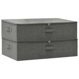 Kutije za pohranu 2 kom od tkanine 70 x 40 x 18 cm antracit Kutije za pohranu 2 kom od tkanine 70 x 40 x 18 cm antracit