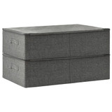 Kutije za pohranu 2 kom od tkanine 70 x 40 x 18 cm antracit Kutije za pohranu 2 kom od tkanine 70 x 40 x 18 cm antracit