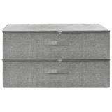 Kutije za pohranu 2 kom od tkanine 70 x 40 x 18 cm sive Kutije za pohranu 2 kom od tkanine 70 x 40 x 18 cm sive