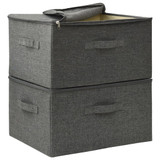 Kutije za pohranu 2 kom od tkanine 43 x 34 x 23 cm antracit Kutije za pohranu 2 kom od tkanine 43 x 34 x 23 cm antracit