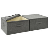 Kutije za pohranu 2 kom od tkanine 43 x 34 x 23 cm antracit Kutije za pohranu 2 kom od tkanine 43 x 34 x 23 cm antracit