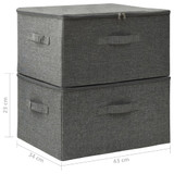 Kutije za pohranu 2 kom od tkanine 43 x 34 x 23 cm antracit Kutije za pohranu 2 kom od tkanine 43 x 34 x 23 cm antracit