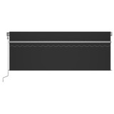 Automatska tenda s roletom i senzorom LED 4,5 x 3 m antracit