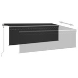 Automatska tenda s roletom i senzorom LED 4,5 x 3 m antracit