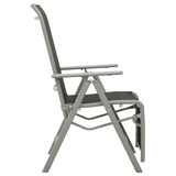 Nagibne vrtne stolice 2 kom od tekstilena i aluminija srebrne Nagibne vrtne stolice 2 kom od tekstilena i aluminija srebrne
