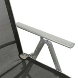 Nagibne vrtne stolice 2 kom od tekstilena i aluminija srebrne Nagibne vrtne stolice 2 kom od tekstilena i aluminija srebrne