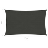 Jedro za zaštitu od sunca 160 g/m² antracit 5 x 7 m HDPE
