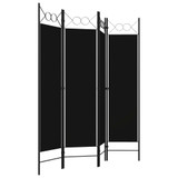 Sobna pregrada s 4 panela crna 160 x 180 cm Sobna pregrada s 4 panela crna 160 x 180 cm