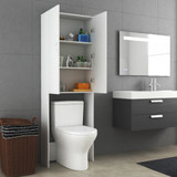 Ormarić za perilicu rublja bijeli 64 x 25,5 x 190 cm