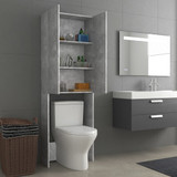 Ormarić za perilicu rublja siva boja betona 64 x 25,5 x 190 cm