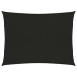 Jedro za zaštitu od sunca 160 g/m² crno 2 x 3 m HDPE