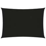 Jedro za zaštitu od sunca 160 g/m² crno 2,5 x 4 m HDPE
