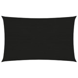 Jedro za zaštitu od sunca 160 g/m² crno 5 x 7 m HDPE