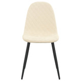 Blagovaonske stolice 4 kom krem bijele baršunaste