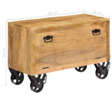 Ormarić za cipele od masivnog drva manga 86 x 35 x 55 cm