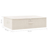 Kutija za pohranu od tkanine 70 x 40 x 18 cm krem Kutija za pohranu od tkanine 70 x 40 x 18 cm krem