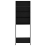 Ormarić za perilicu rublja crni 64 x 24 x 190 cm