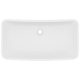 Luksuzni pravokutni umivaonik mat bijeli 71 x 38 cm keramički